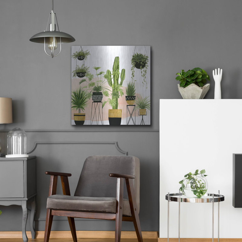 "Oasis d'intérieur I" par Grace Popp, H 24 po x l 24 po