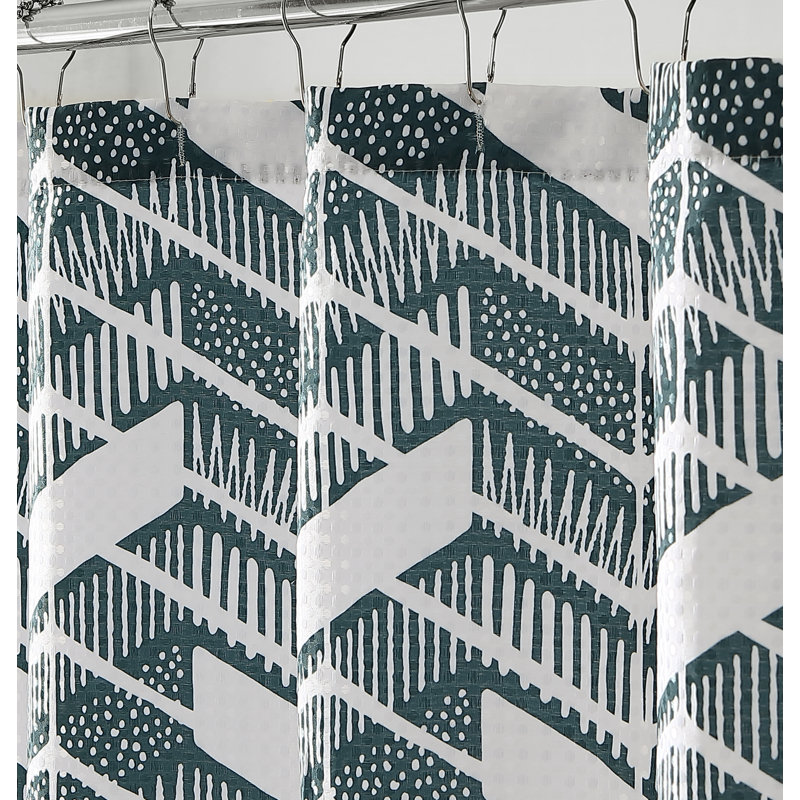 Rideau de douche simple à chevrons, Marine