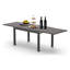 Grande table de salle à manger extensible d'extérieur réglable en métal et aluminium pour l'extérieur de 53 po à 106 po pour 6 à 8 personnes