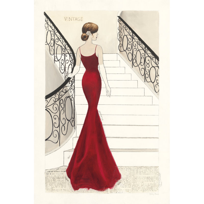 La Belle Rouge Original - Wrapped Canvas Print, 91cm H x 61cm W x 3.8cm D