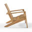 Chaise Adirondack moderne Emerson | Méridienne d'extérieur en bois d'acacia