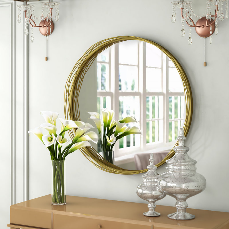 Quattlebaum Metal Flat Wall Mirror