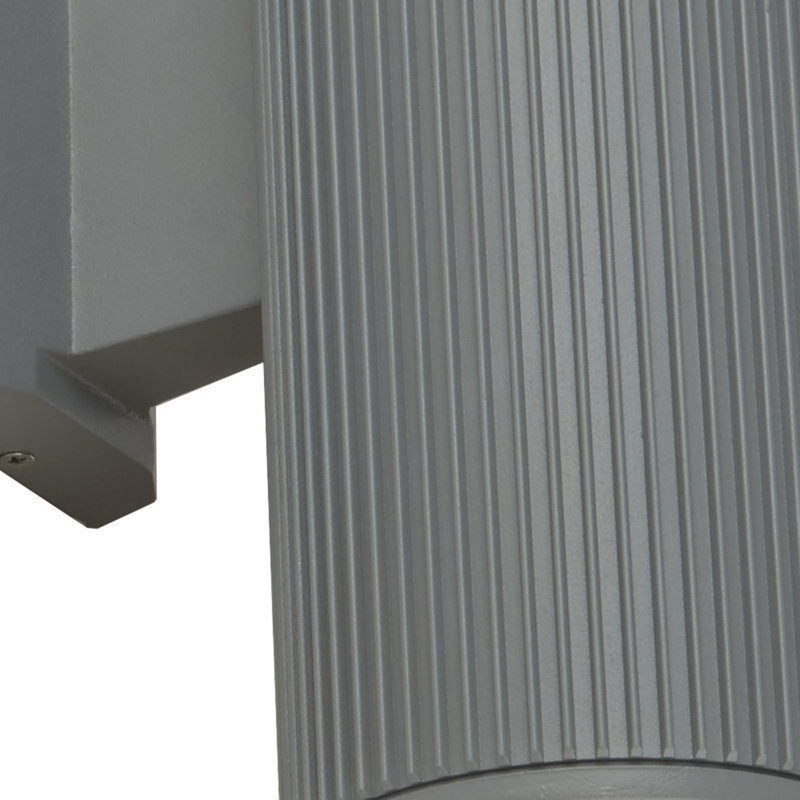 Cliburn 21.5cm H Outdoor Armed Sconce, Grey