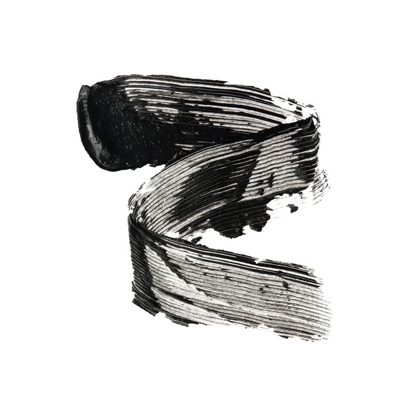Coups de pinceau mascara noir, H 12 po x l 12 po