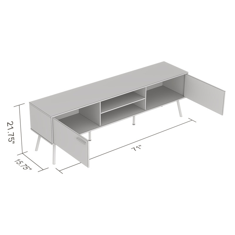Hadenson Unfinished TV Stand for TVs up to 88"
