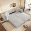 Canapé-lit Chesterfield de 97,7 po avec canapé-lit convertible en velours avec 2 coussins et repose-pieds amovible-1912327179