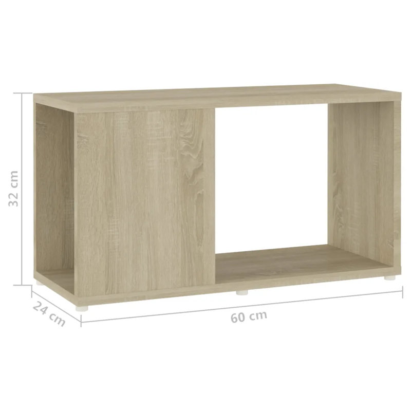 Ginas Floor Shelf End Table, Sonoma Oak