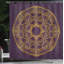 Ensemble de rideau de douche et crochets mandala-44327506