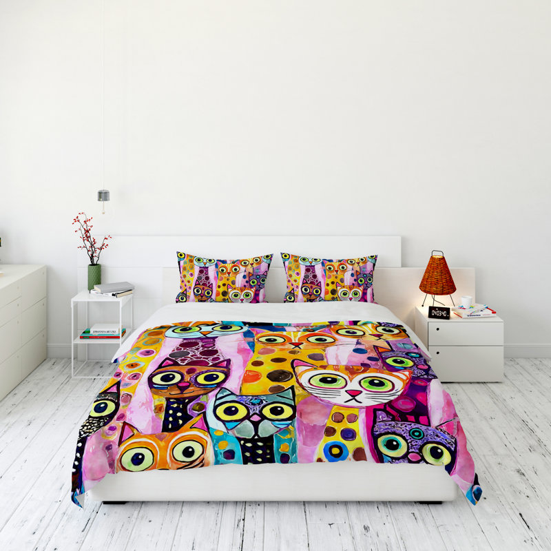 Modern & Contemporary Polyester Duvet Cover, Twin Duvet Cover + 1 Queen Sham