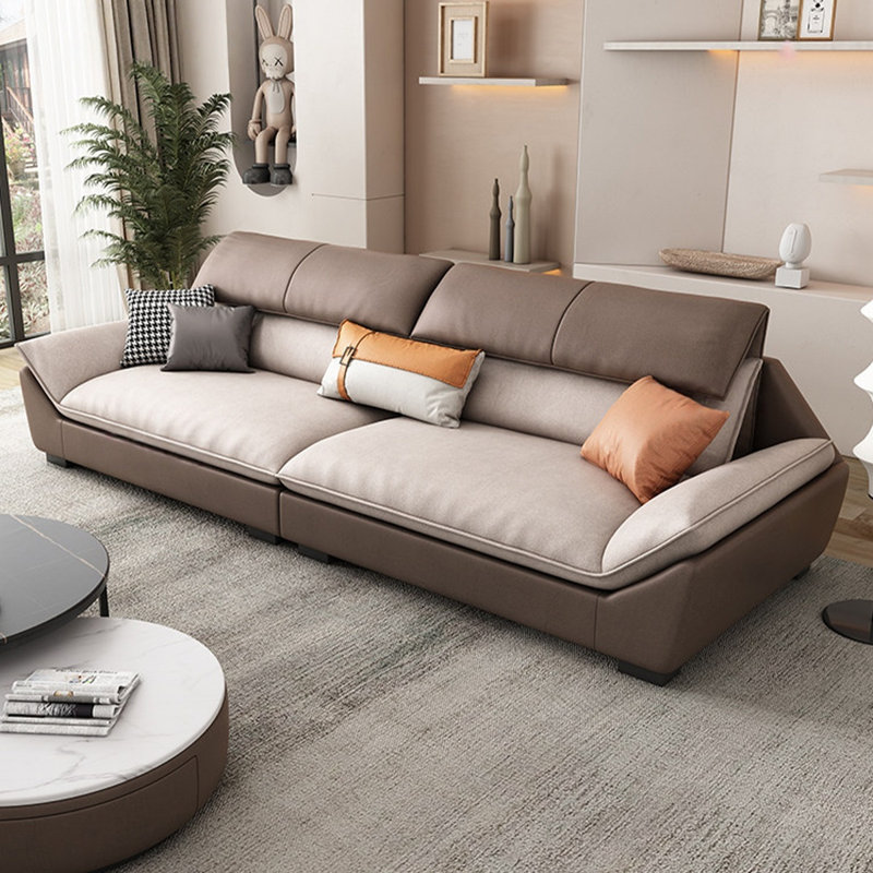 Canapé modulaire kaki en polyester, H 35,43 po x l 114,17 po x P 37,4 po