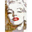 Impression de typographie de Marilyn Monroe - décor encadré rouge