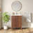  Cove 24" Bathroom Vanity with Ceramic Sink Top, Fully Assembled Mid-Century Wood Bathroom Cabinet, Walnut