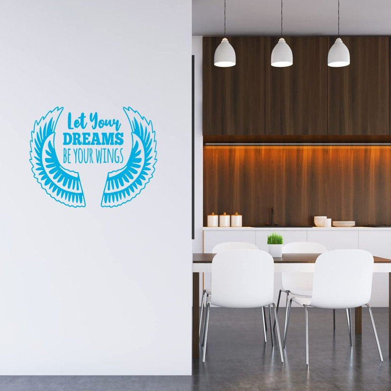 Text & Numbers Non-Wall Damaging Wall Decal, 13" H x 17" W, Sky Blue