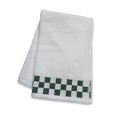 Bath Sheet With Indigo Check Border