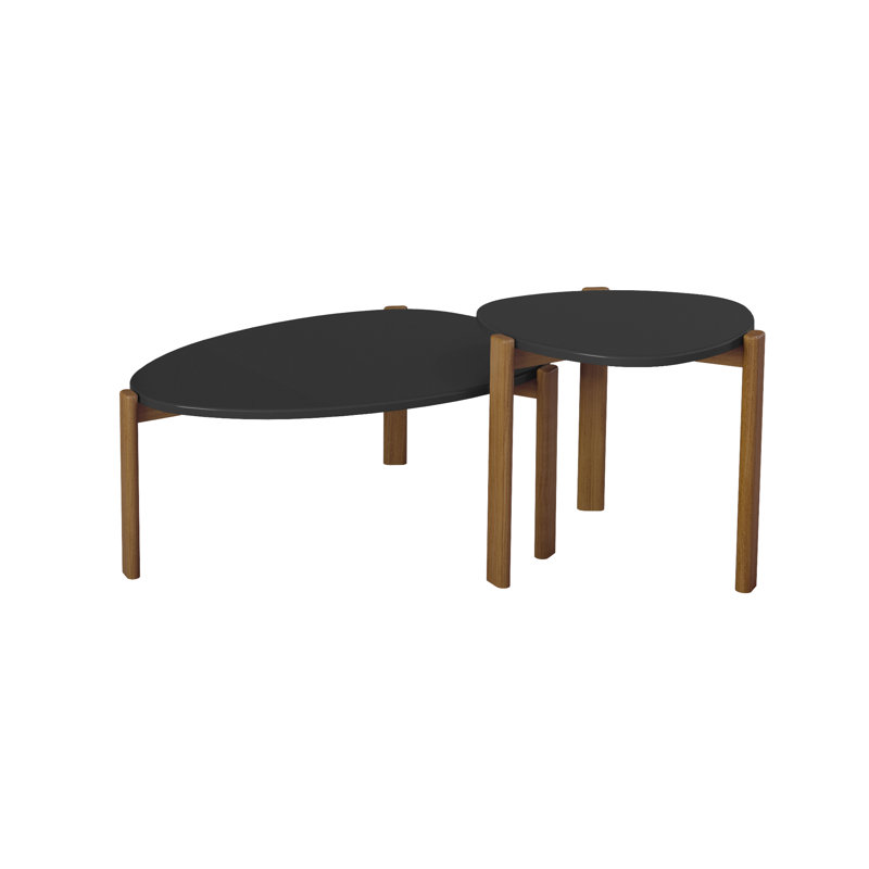 Jernya 2 - Piece Living Room Table Set, Black
