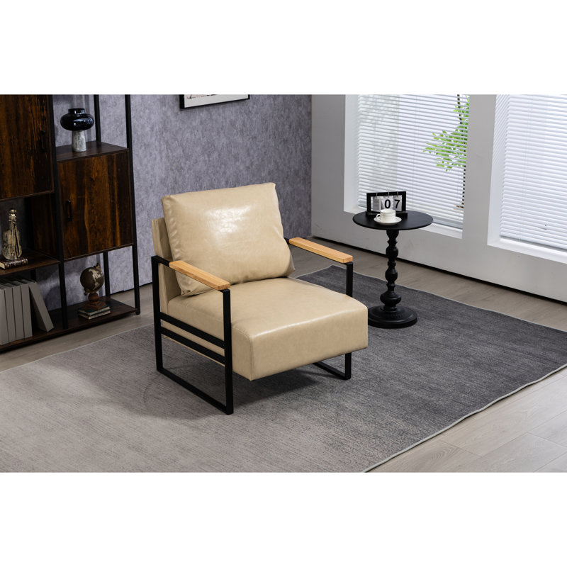 Élégante chaise d'appoint en cuir - pour la chambre à coucher, le salon, le fauteuil confortable et la durabilité et le style exceptionnels