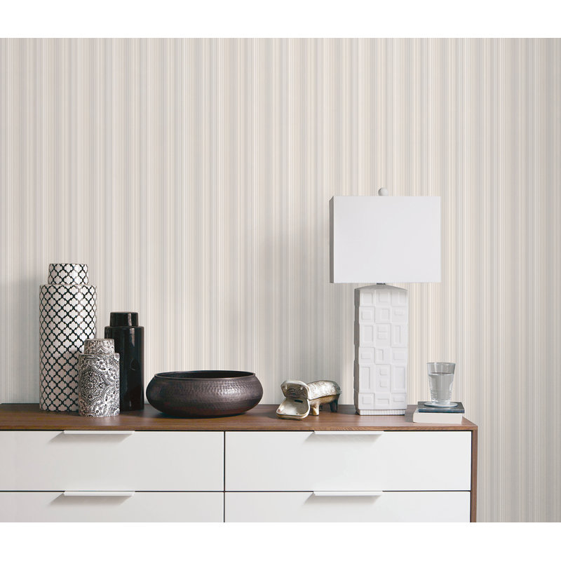10m x 53cm Matte Wallpaper Roll, Grey/Greige/Beige