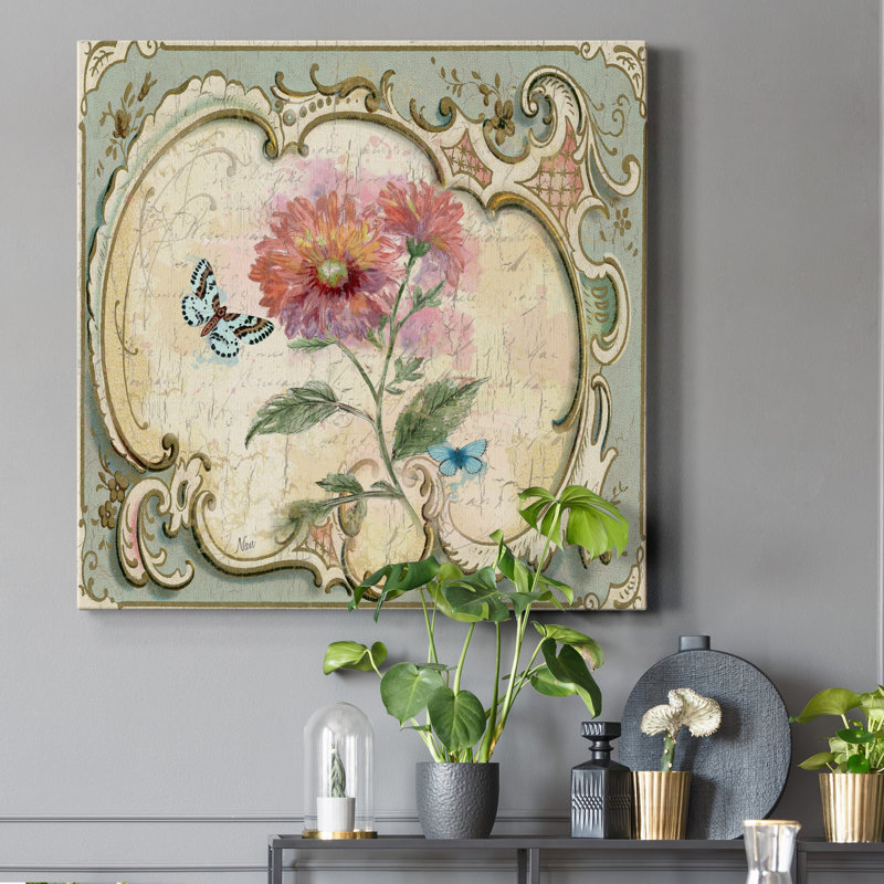 " Classical Flower III " Print, 40" H x 40" W x 1" D
