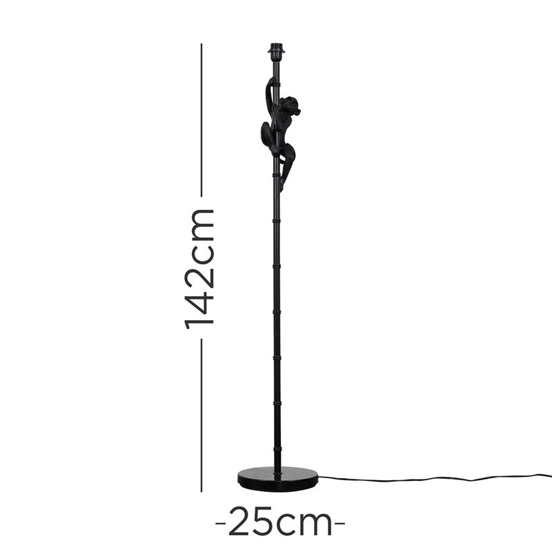 Dorchester 142cm Traditional Floor Lamp, Black