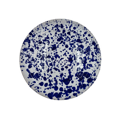 Taverna Speckled Dessert Plate, Yellow/White, Set of 4