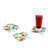 Glass Square 4 Piece Coaster Set