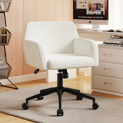 Teddy Fabric Home Office Chair, Adjustable Height, 360° Swivel