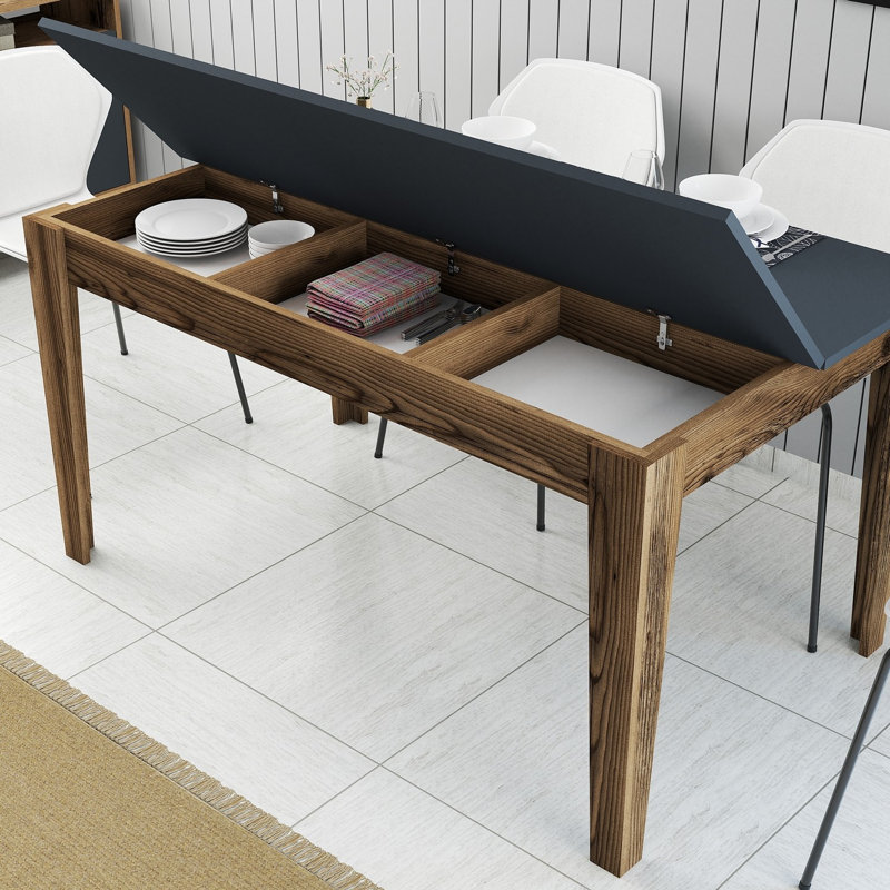Ferro Beech Dining Table, Walnut, Anthracite