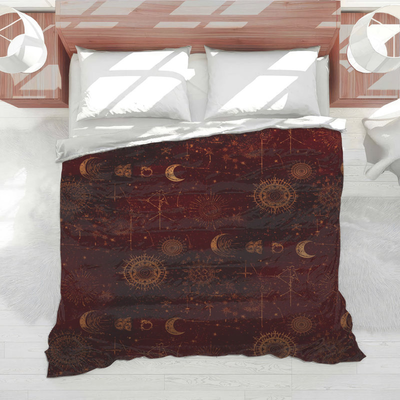 Celestial Moons Stars Comforter, Twin