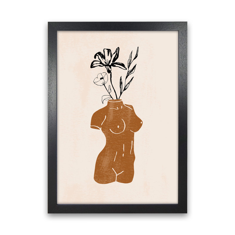 Vases Sculptures Woman 1 by Planeta444 - Print, Black Framed, 88cm H x 64cm W x 3cm D