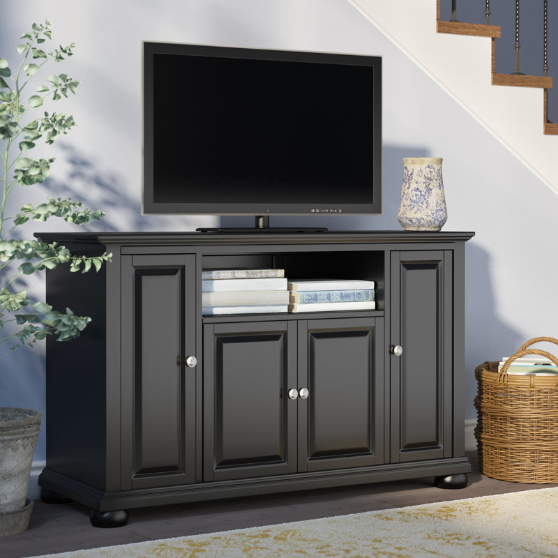 Hedon Unfinished TV Stand for TVs up to 50", Black
