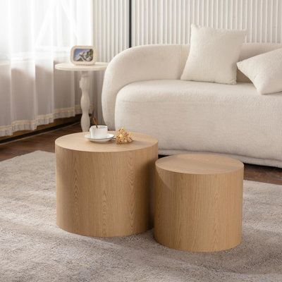 Modern Round Nesting Coffee Tables (Set of 2)