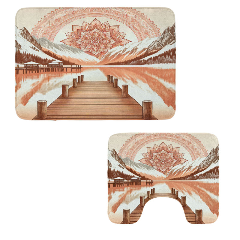  Ensemble de tapis pour salle de bain Lake 2 pièces