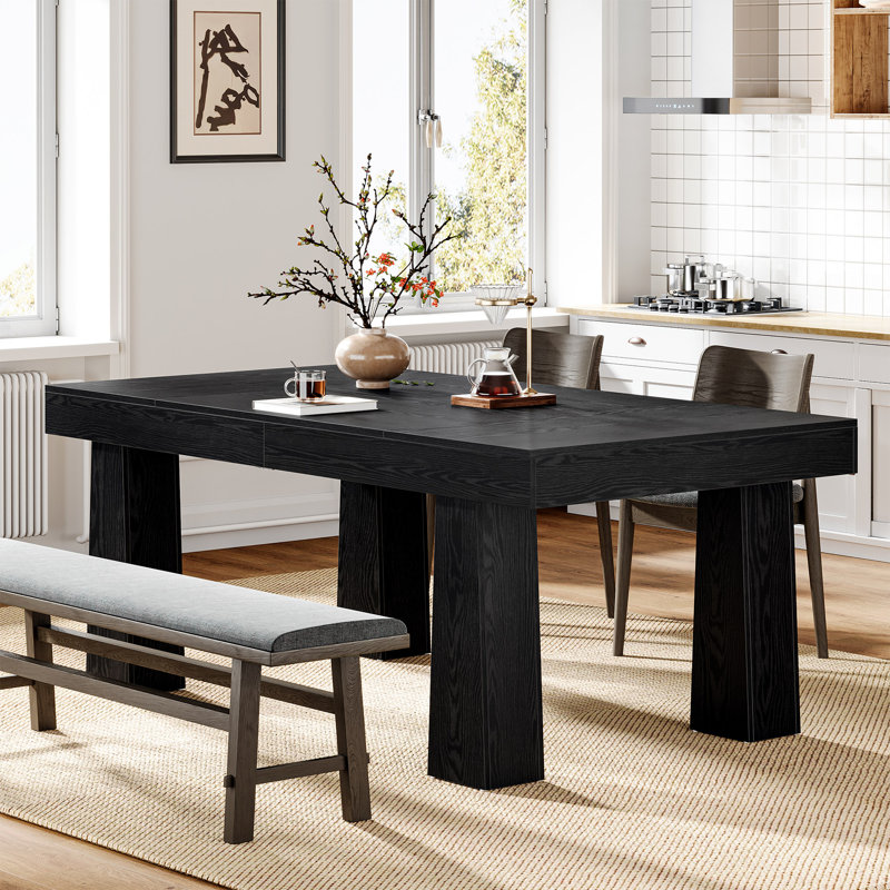 63-Inch Wood Modern Dining Table For 4-6 People