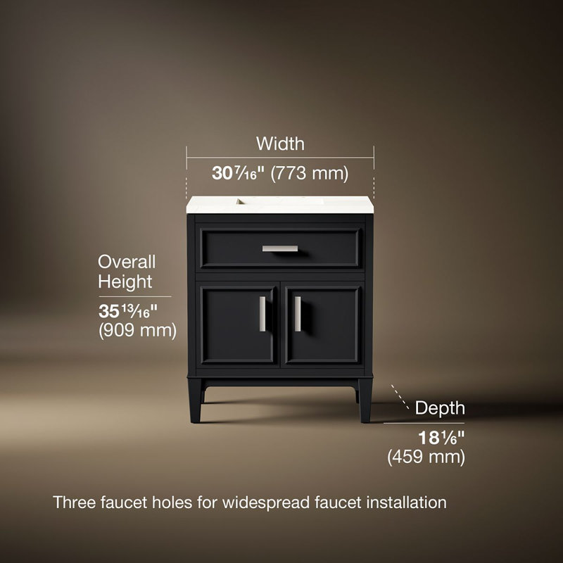Southerk 30-In Bathroom Vanity Set, Slate Gray, 30"