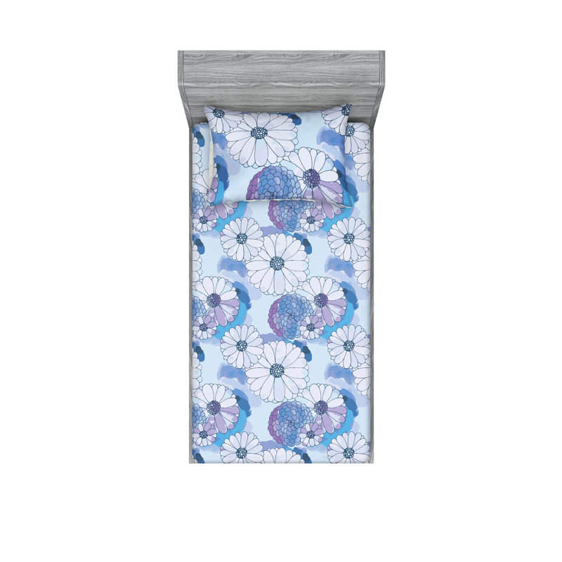 Drap-housse et taies décoratives Ambesonne, Twin Sheet Set with 1 Pillowcase