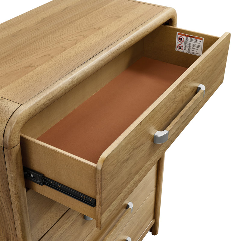 Commode Mid-Century de 40 po de large Grith au fini hickory naturel chaleureux