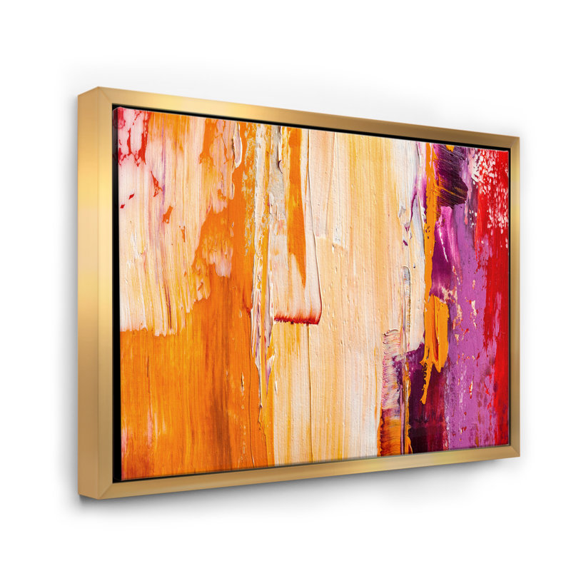Abstrait vert grunge - Peinture sur toile, H 30 po x l 40 po x 1,5 po, Cadre flottant doré