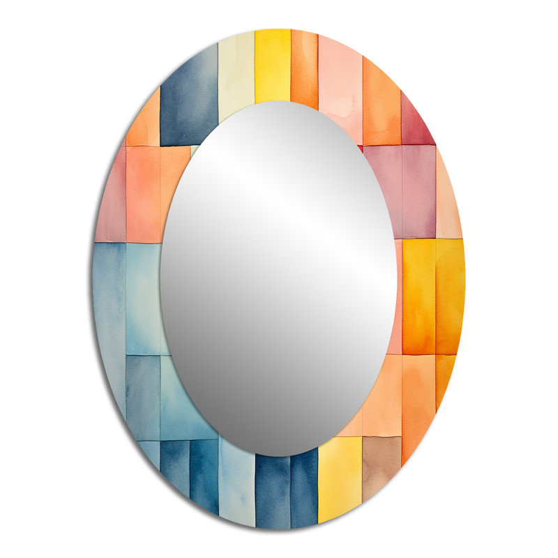 Miroir mural Mid-Century de couleur pastel II - Modern, H 40 po x l 30 po