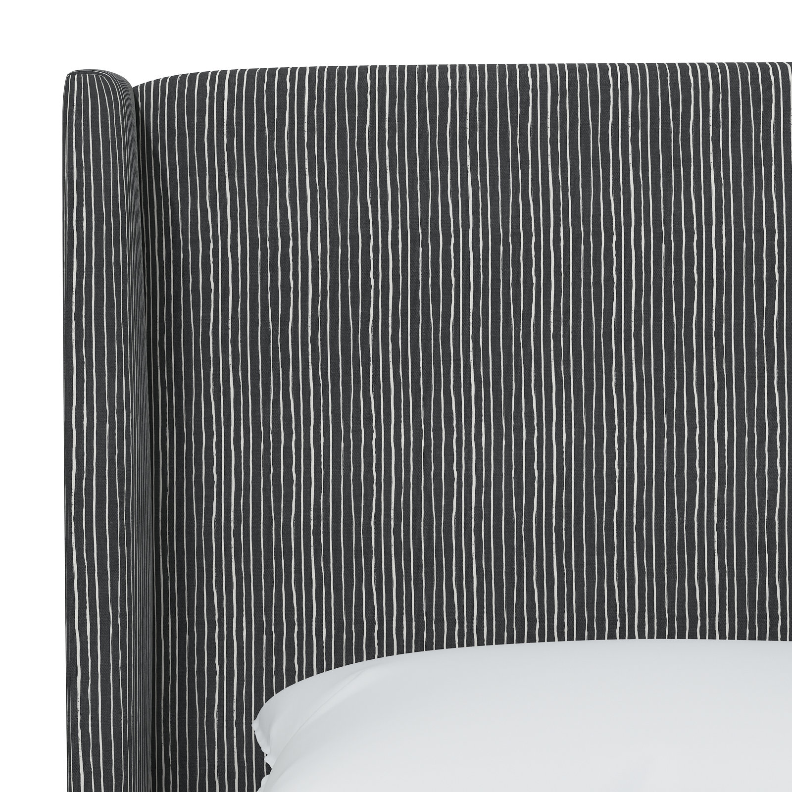 Lapa Wingback Bed, Twin, Brush Stripe Ink
