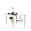 Table basse Living Room Modern - Verre transparent avec pieds en acier inoxydable ovale 3 couches