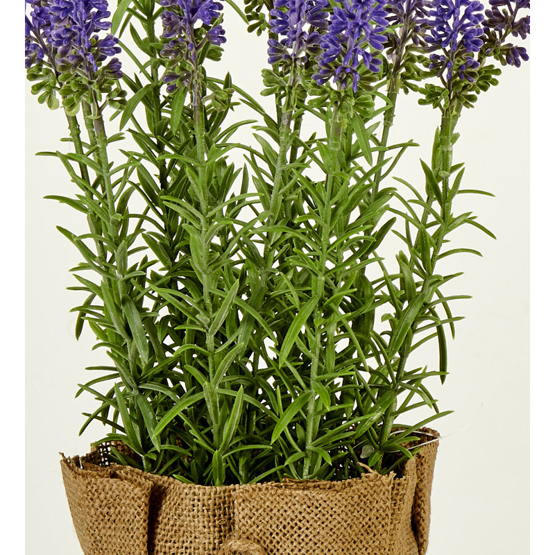 16" Artificial Lavender in Burlap Bag
