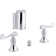Revival Below-The-Rim Horizontal Swivel Spray Bidet Faucet with Scroll Lever Handles