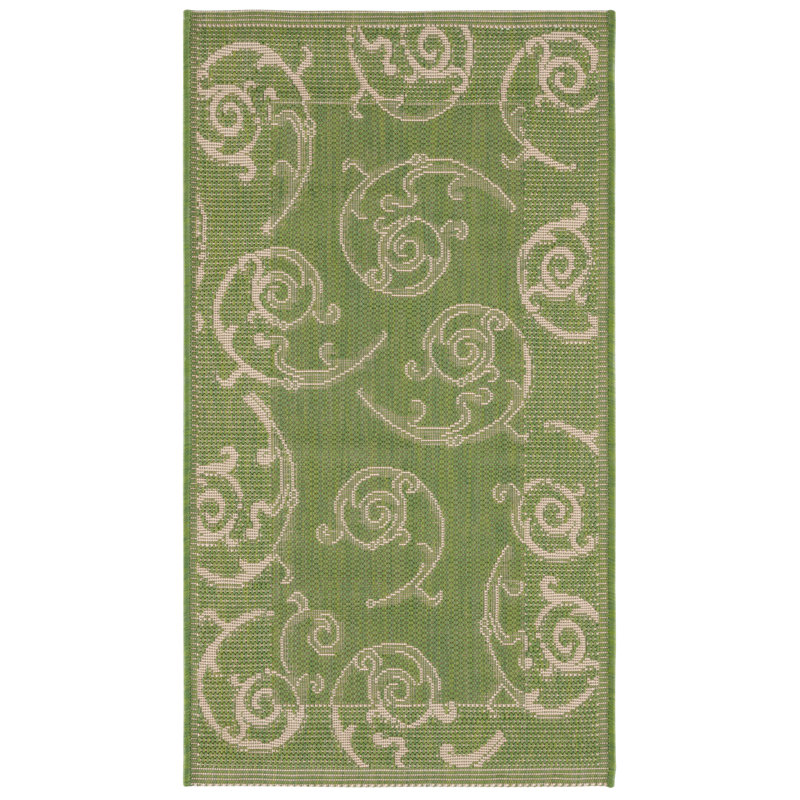 Davonia Performance Oriental Indoor/Outdoor Area Rug, Rectangle 2' x 3'7"