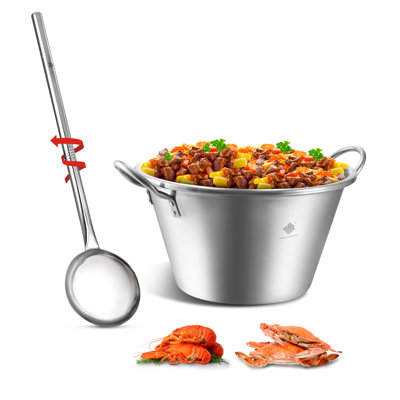 Para Carnitas mexicain robuste 21 pouces avec grande cuillère de 48 po ARC, grand wok extérieur de 41 pte, idéal pour les carnitas et braiser