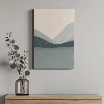 Minimal Patterned Mountains 01 By Garima Dhawan Canvas Art Print