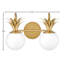 Gazala 2 Light Frosted Dimmable Vanity Light