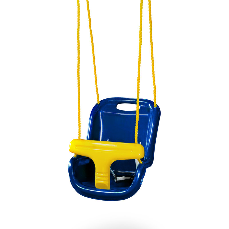 Plastic Bucket Swing with Rope, Blue