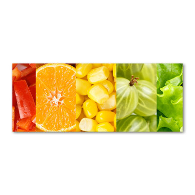 Fruits and vegetables 1 Piece Wrapped Canvas Wall Art