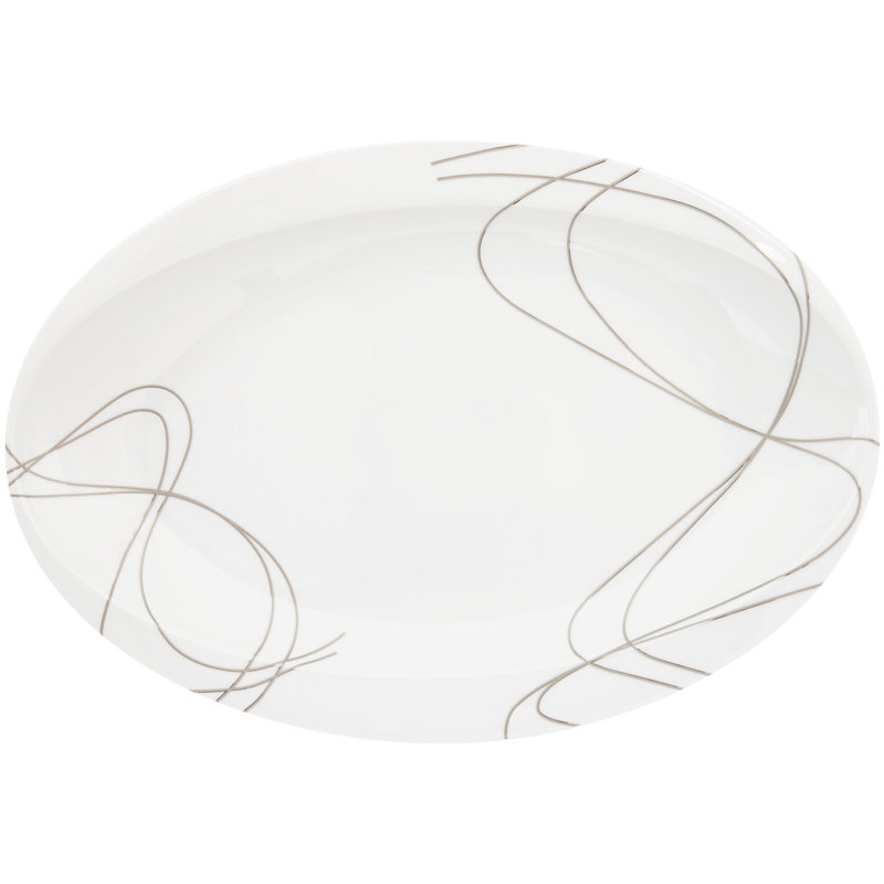 Plateau ovale ondulé, Large 15.7" L x 11" W