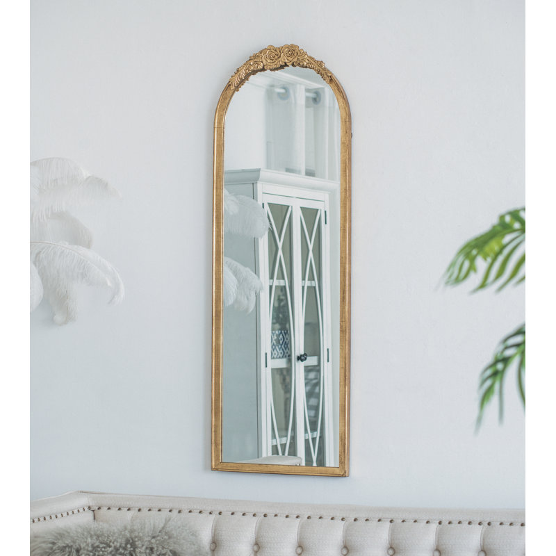 19"x56" Wood Floor Mirror, Full Body Mirror Dressing Make up Mirror